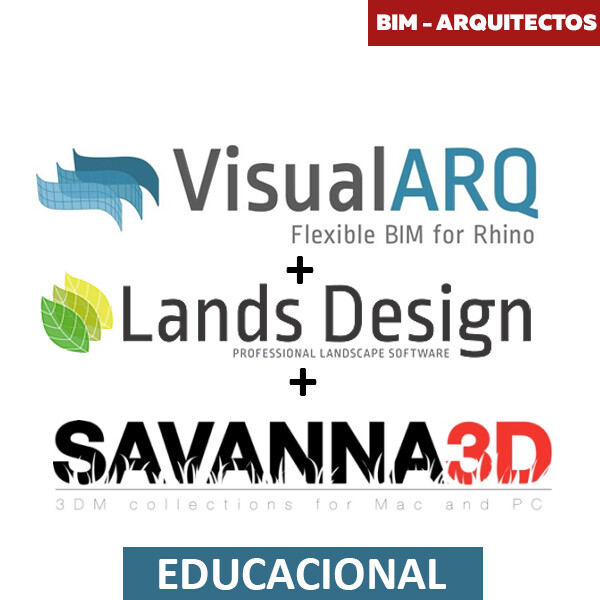 VisualARQ + Lands Design + Savanna 3D licencia educacional