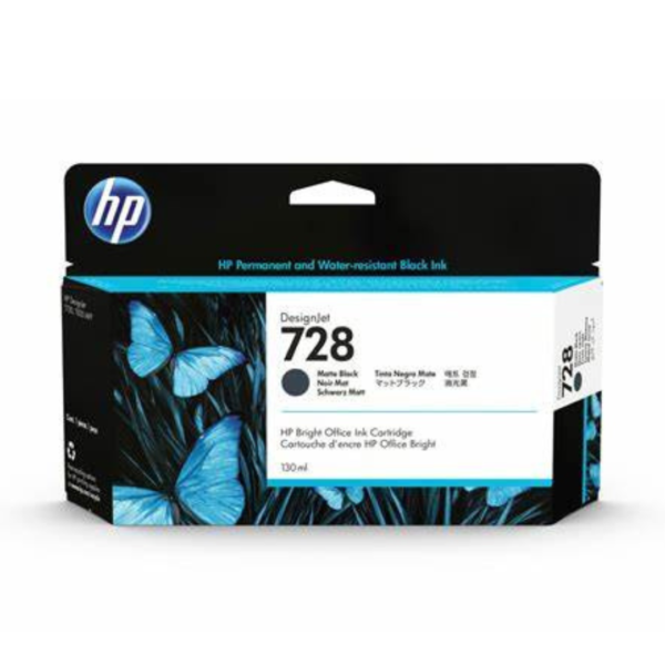 HP 728 130-ML  MATTE BLACK INK CARTRIDGE 3WX25A