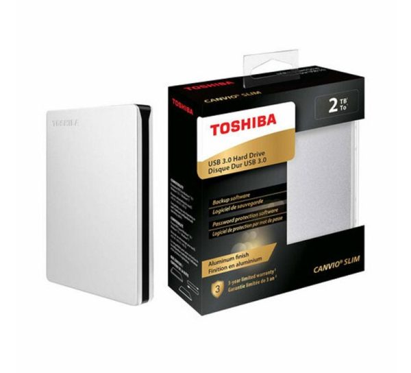 Disco duro externo Toshiba Slim 2TB Externo 2 5 Silver - HDTD320XS3EA